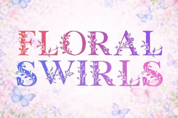 Floral Swirls: A Decorative Font That Elevates Handmade Products