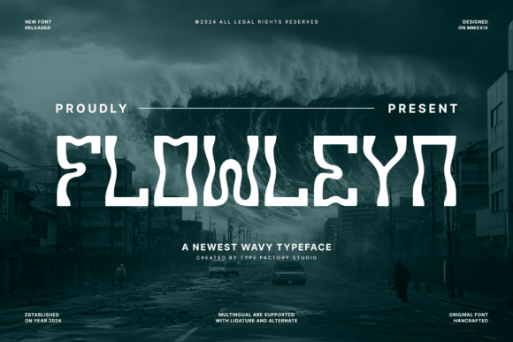 Flowleyn: A Wavy Display Typeface for Handmade Brands