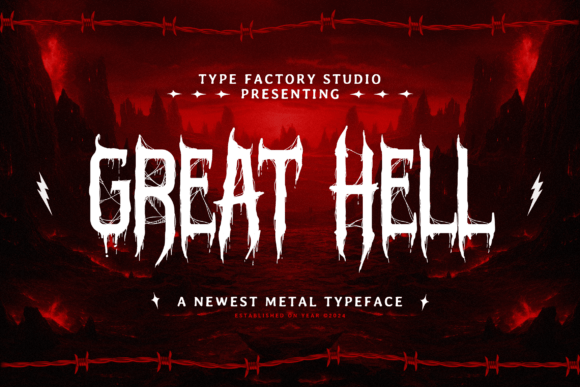 Great Hell: A Dark Metal Display Typeface for Editorial Impact