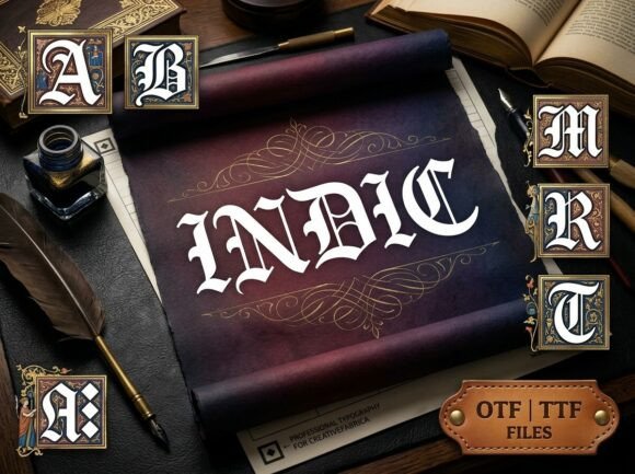 Indic: A Decorative Display Font for Bold Digital Identity