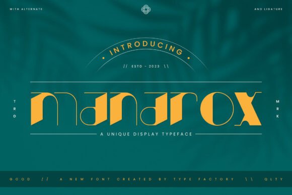 Manarox: A Decorative Typeface with Editorial Confidence