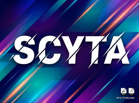 Scyta: A Decorative Display Font That Commands Attention