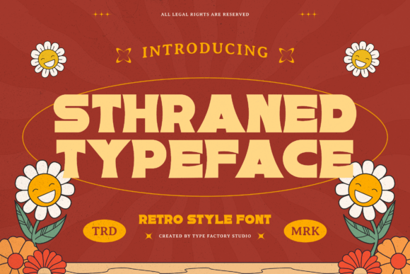 Sthraned: A Retro Groovy Display Typeface for Scroll-Stopping Campaigns