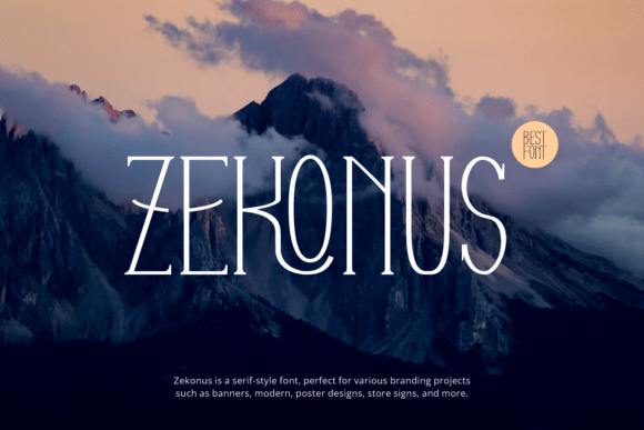 Zekonus: A Serif Display Font That Feels Like Home